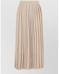 Fabiana Filippi - Silk Cashmere Long Pleated Skirt - Lyst