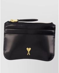 Ami Paris - Compact Leather Wallet And Cardholder - Lyst