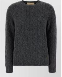 Valentino Garavani - Wool Sweater Cable Knit Crew Neck - Lyst