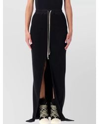 Rick Owens - Drawstring Waist Skirt With Slit And Pockets - Lyst