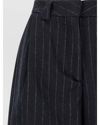 Thelatest - High-Rise Pinstripe Knee-Length Wide-Leg Bermuda Shorts - Lyst