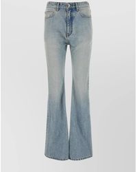 Balenciaga - Wide-Leg Flared Denim Trousers With Belt Loops - Lyst