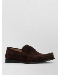 Loewe - Suede Campo Loafers Round Toe Stitch - Lyst