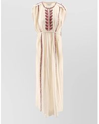 Isabel Marant - Embroidered Sleeveless Maxi Dress - Lyst