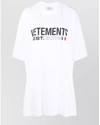 Vetements - Logo Print Cotton Oversized T-Shirt - Lyst
