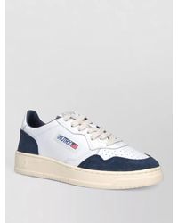 Autry - Leather Low Top Lace-Up Sneakers - Lyst