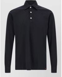 Kiton - Positano Long Sleeve Polo Shirt Collar - Lyst