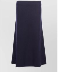 Jil Sander - Long Wool Skirt - Lyst
