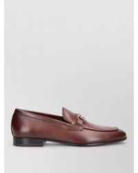 Ferragamo - Loafers Almond Toe Metal Hardware Leather - Lyst