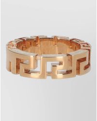 Versace - Bijoux Ring Engraved Geometric Pattern Finish - Lyst