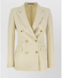 Tagliatore - Cotton Blend Double-Breasted Blazer - Lyst