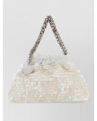 Stella McCartney - Falabella Mini Embellished Satin Clutch Bag - Lyst