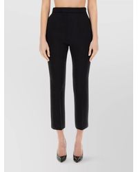 Max Mara - Virgin Wool Regular-Fit Cropped Trousers - Lyst