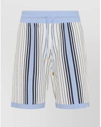 Amiri - Script Stripe Knitted Shorts Drawstring - Lyst
