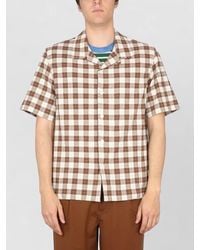 Howlin' - Cotton Shirt Bowling Neck Checkered Short Sleeves - Lyst