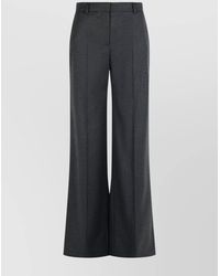 Stella McCartney - Flannel Low-Rise Flared Wool Trousers - Lyst