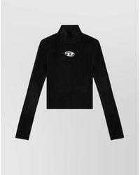 DIESEL - Ribbed Slim-Fit High-Neck Knitted Top - Lyst