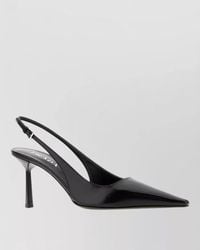 Prada - Brushed Leather Slingback Pumps 75 - Lyst