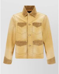 Wales Bonner - Sierra Jacket Chest Pockets Corduroy Accents - Lyst