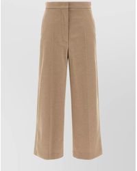 Max Mara - Wide Leg Trousers With Belt Loops And Pockets - Lyst
