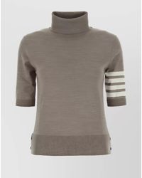 Thom Browne - Wool Ribbed Turtleneck Short-Sleeve Jumper - Lyst