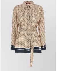 Max Mara - Msttenuta Long Sleeve Shirt Belted Waist - Lyst