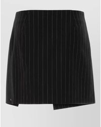 Sportmax - Wool Blend Double-Wrap Mini Skirt - Lyst
