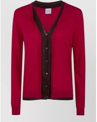 Paul Smith - Cotton V-Neck Long-Sleeve Cardigan - Lyst