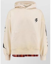 Barrow - Cotton Sweatshirt Logo Front Hood Kangaroo - Lyst