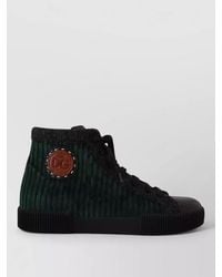 Dolce & Gabbana - Leather Corduroy High-Top Sneakers - Lyst