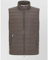 Brunello Cucinelli - Technical Quilted Goose Down Utility Vest - Lyst