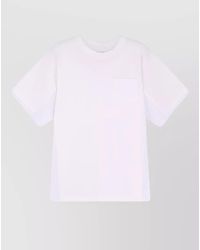 Sacai - Crew Neck Cotton T-Shirt Chest Pocket - Lyst