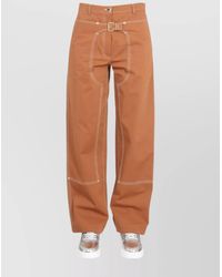 Stella McCartney - Cotton Wide-Leg Trousers - Lyst