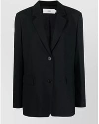 Closed - Wool Blend Single Breasted Tailored Jacket - Lyst