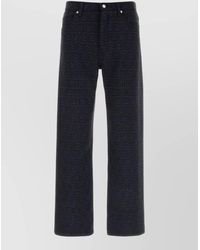 Fendi - Embroidered Straight-Leg Trousers - Lyst