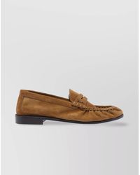 Saint Laurent - Calf Suede Leather Loafers - Lyst