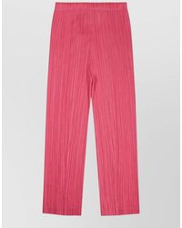 Pleats Please Issey Miyake - Pleated Straight-Leg Trousers - Lyst