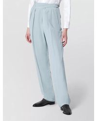 Blazé Milano - High Waist Trousers Pleated Front Buttons - Lyst