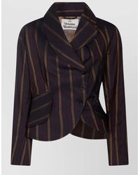 Vivienne Westwood - Cotton Stripe Jacket Tailored Silhouette - Lyst