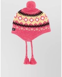 Miu Miu - Wool Beanie Hat Braided Tassels Detail - Lyst