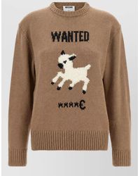 Moschino - Virgin Wool Oversized Graphic-Intarsia Jumper - Lyst