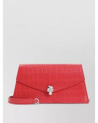 McQueen - Skull Mini Leather Clutch Bag - Lyst