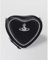 Vivienne Westwood - Heart Shape Shoulder Bag With Embellished Detailing - Lyst