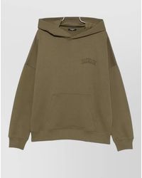 Balmain - Cotton Hooded Logo Print Sweatshirt - Lyst