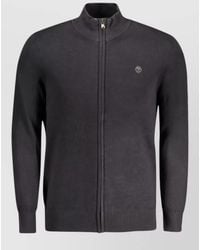Timberland - Cotton High-Neck Zip-Up Cardigan - Lyst