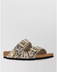 Birkenstock - Suede Floral-Print Arizona Sandals - Lyst