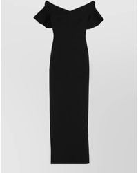 Solace London - Off-Shoulder Short-Sleeve Maxi Dress - Lyst