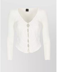 Pinko - Viscose Asymmetric V-Neck Long-Sleeve Cardigan - Lyst