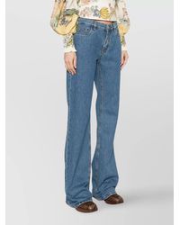 Etro - Denim Wide-Leg Trousers - Lyst