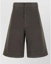 Fear Of God - High Waist Cotton Bermuda Shorts Wide Leg - Lyst